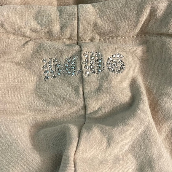 BCBGMaxAzria Tan Zip-Up Rhinestone Track Jacket - Size Medium - Picture 7 of 9